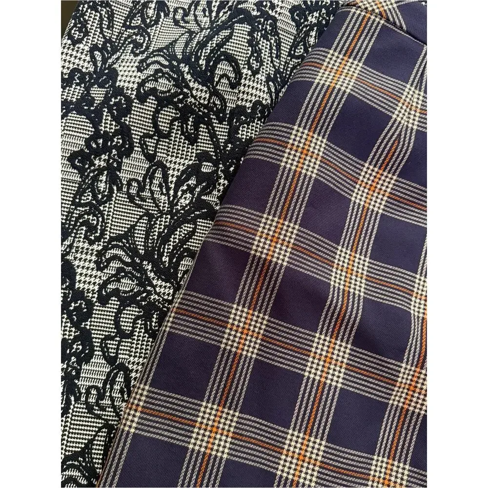 X2 Brooks Brothers Purple Plaid Mini Skirt and Black White Floral NEW